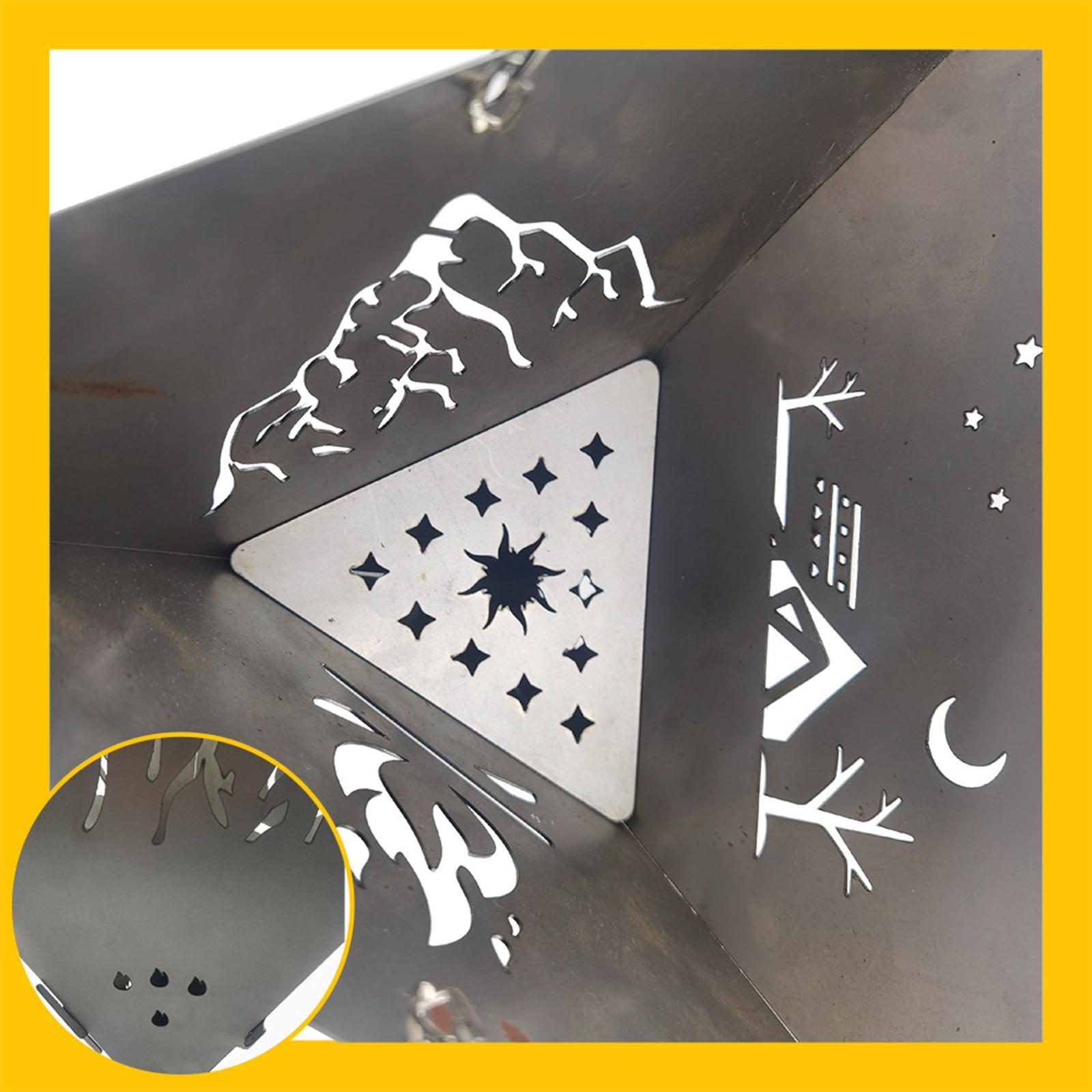 Wood Burning Folding Camping Portable Campfire Hanging Lightweight