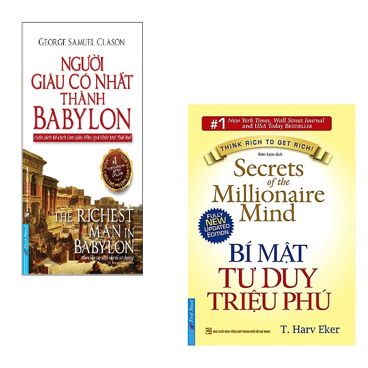 Combo 2 Cuốn Bài Học Kinh Doanh Hay Nhất Giúp Bạn Thành Công: Người Giàu Có Nhất Thành Babylon  + Bí Mật Tư Duy Triệu Phú  / Tặng Kèm Bookmark Happy Life