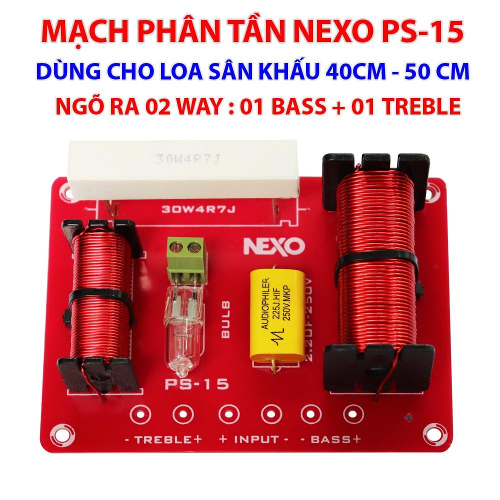 Mạch phân tần PS-15 Dùng cho Loa Karaoke, Loa công suất lớn, Loa sân khấu - Ngõ ra 01 Bass + 01 Treble