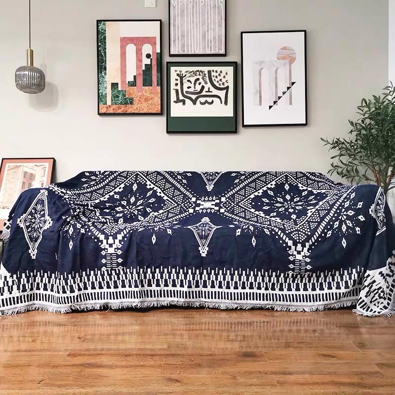 Khăn phủ sofa,bàn ghế vintage trang trí phòng ngủ nhà khách cao cấp sang trọng 130x180cm