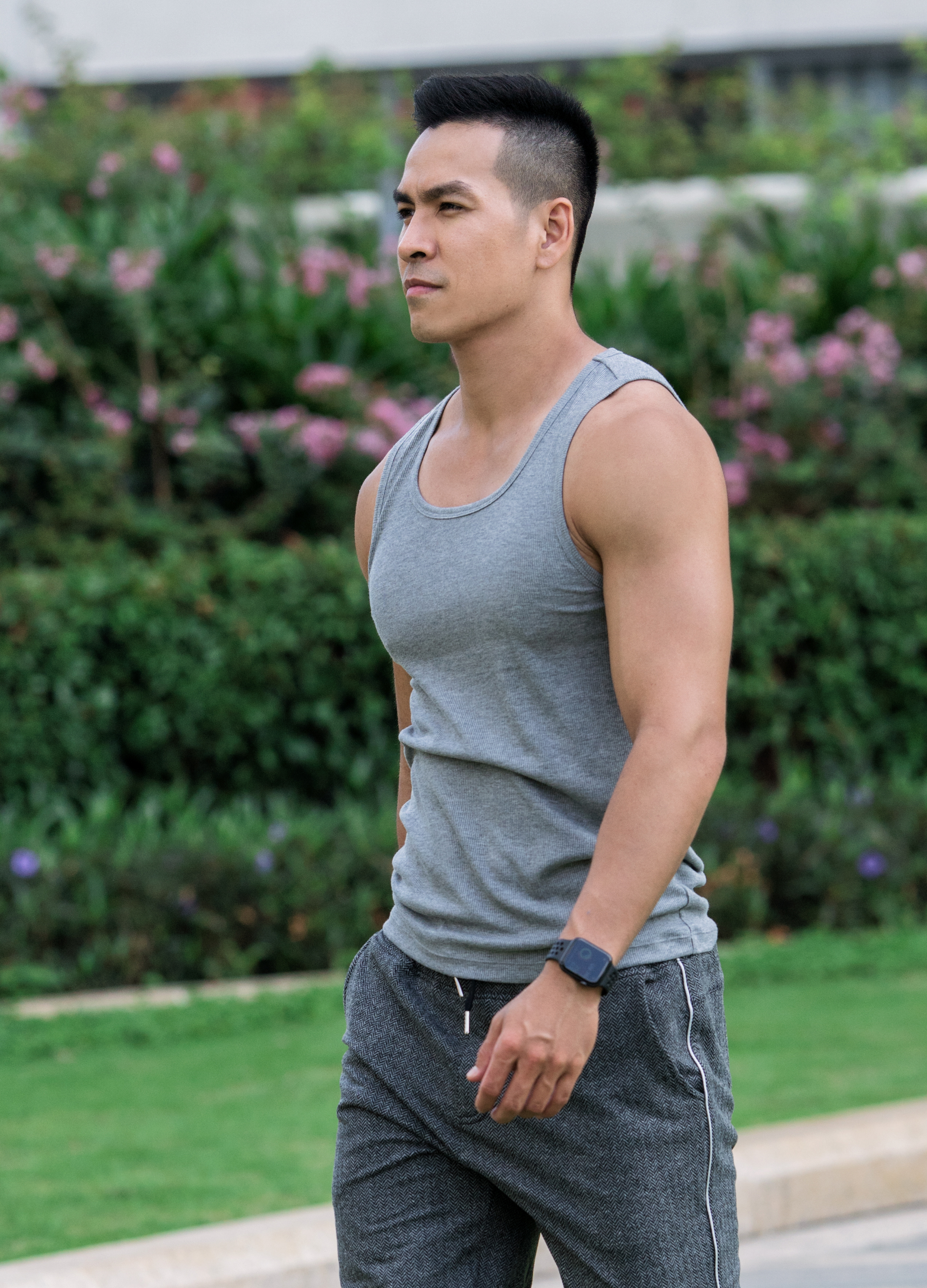 Áo thun gân 3 lỗ, áo tank top, áo nam tập gym chất cotton thương hiệu Fezzio