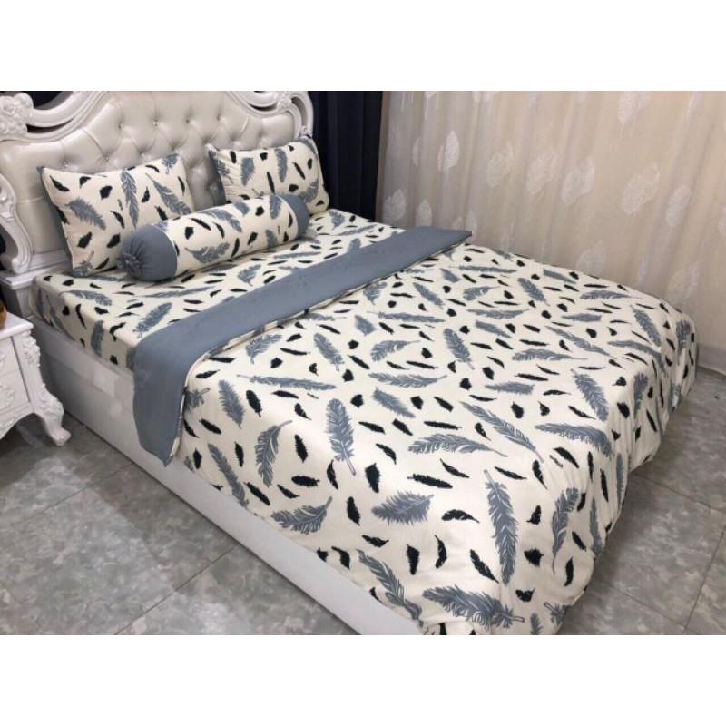 GA CHỐNG THẤM 1M4 COTTON THUN NANO KHÁNG KHUẨN CÁO CẤP - HÌNH LÔNG VŨ