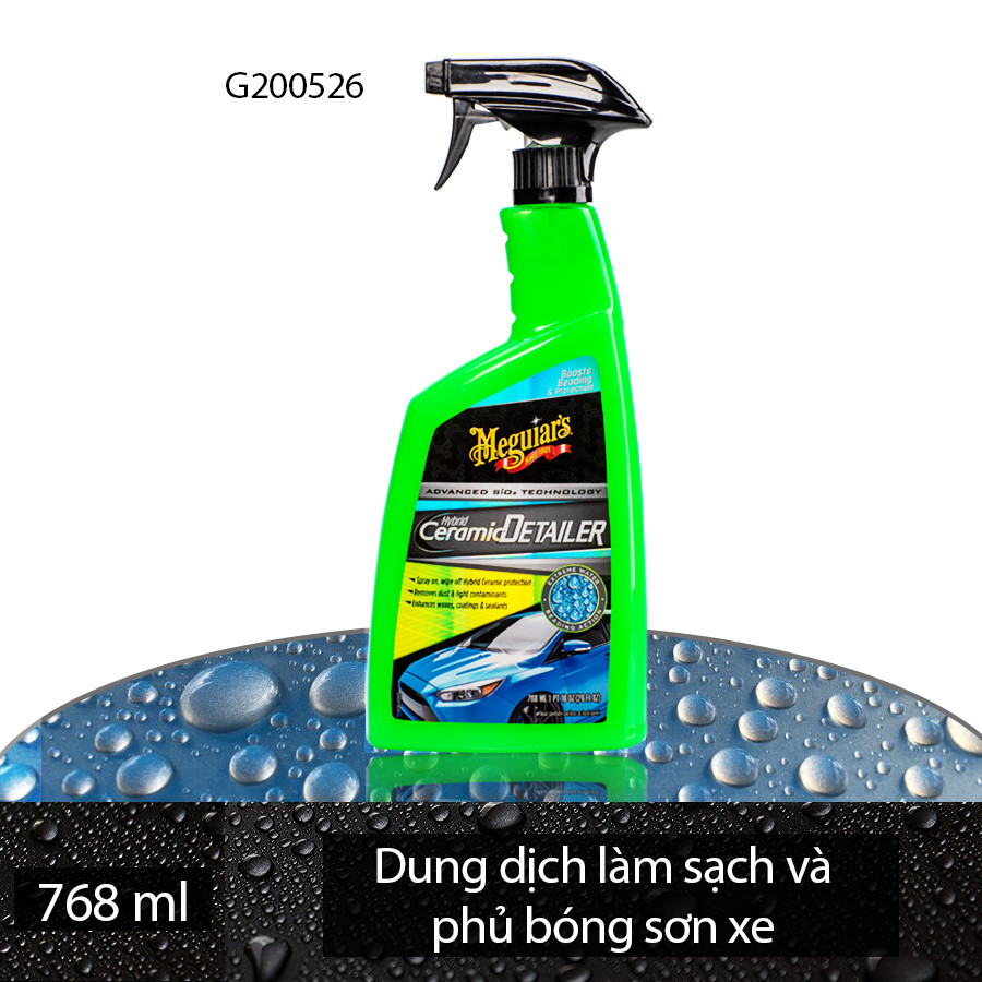 Dung dịch làm sạch và wax bóng sơn xe cao cấp Meguiar's -  Hybrid Ceramic Detailer - G200526, 768ml