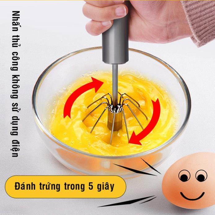 Dụng cụ đánh trứng thép không gỉ cao cấp, an toàn, tiện lợi.