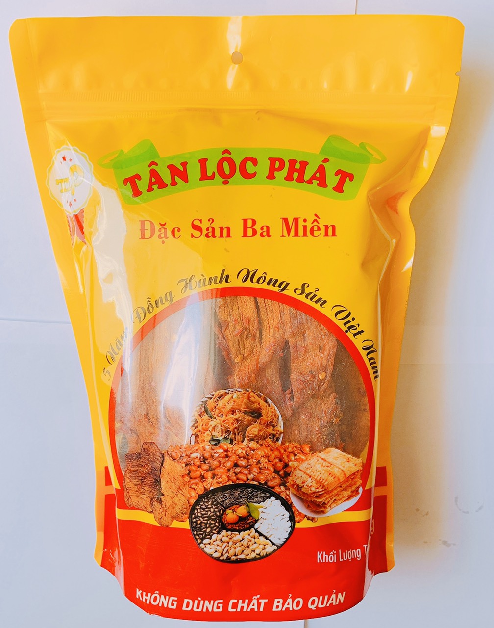 THỊT BÒ KHÔ MIẾNG MỀM CAY NHẸ TÂN LỘC PHÁT HŨ 500G SIZE NHỎ