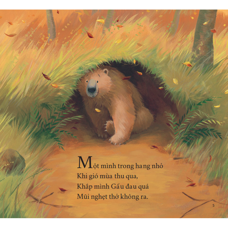 Sách Tranh Song Ngữ Gấu Bị Ốm