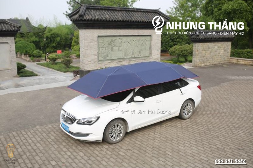 Ô Che Nắng Ô Tô - Dù Che Mưa Nắng Xe Hơi Cao Cấp - Dài 4.2m,4.6m - Giảm Nóng Hiệu Quả - Đóng Mở Bằng Tay - Màu Random