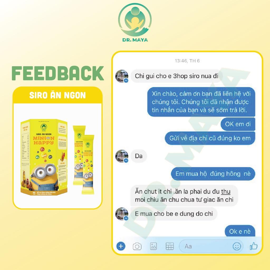 Siro ăn ngon MINION HAPPY DR.MAYA 30 Gói hỗ trợ bé ham ăn, tiêu hóa tốt, chống suy dinh dưỡng