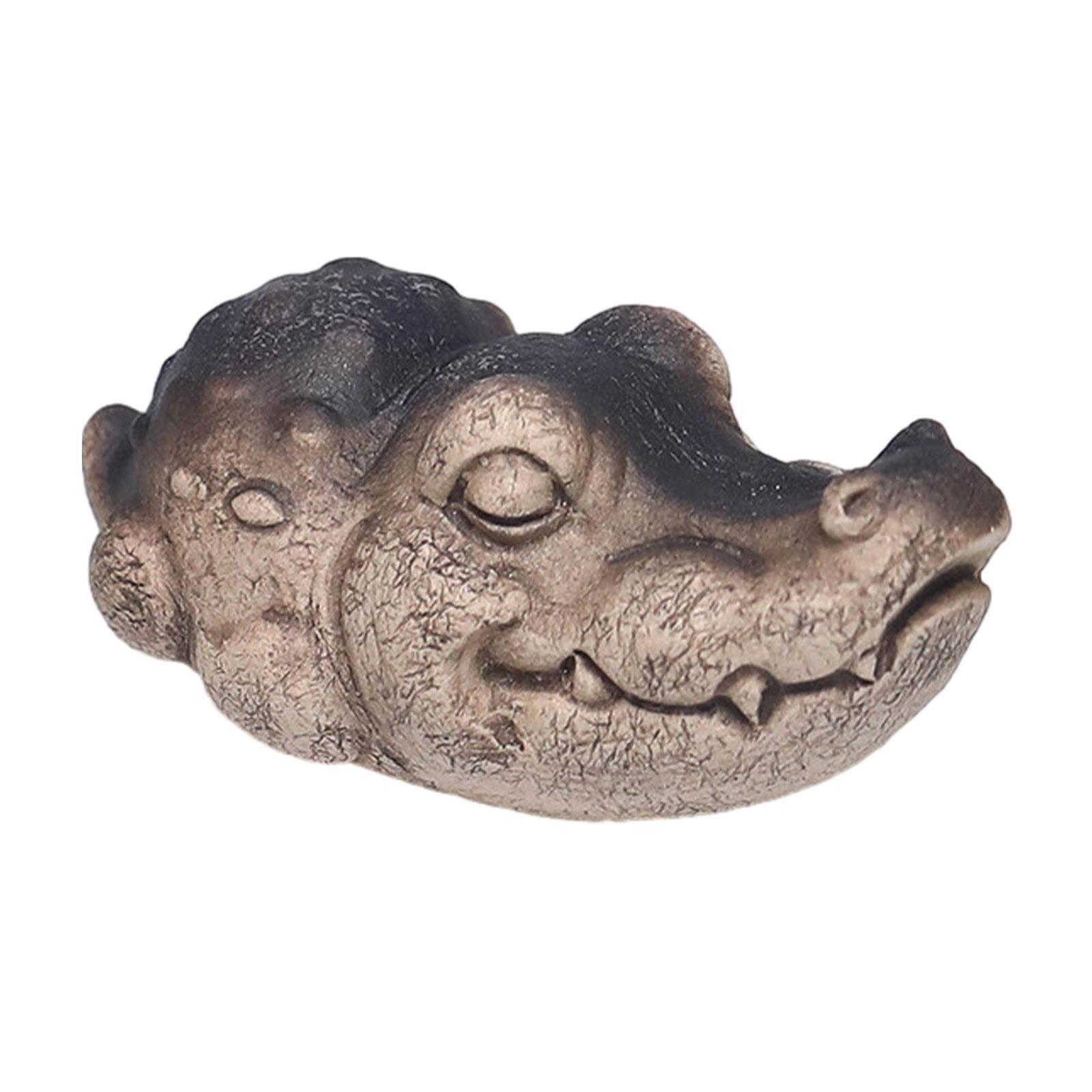 Crocodile Statue Tea Pet Figurine Small Tea Pet Ornament Craft Tabletop Ornament for Tea Decoration Tea Accessories Bookshelf