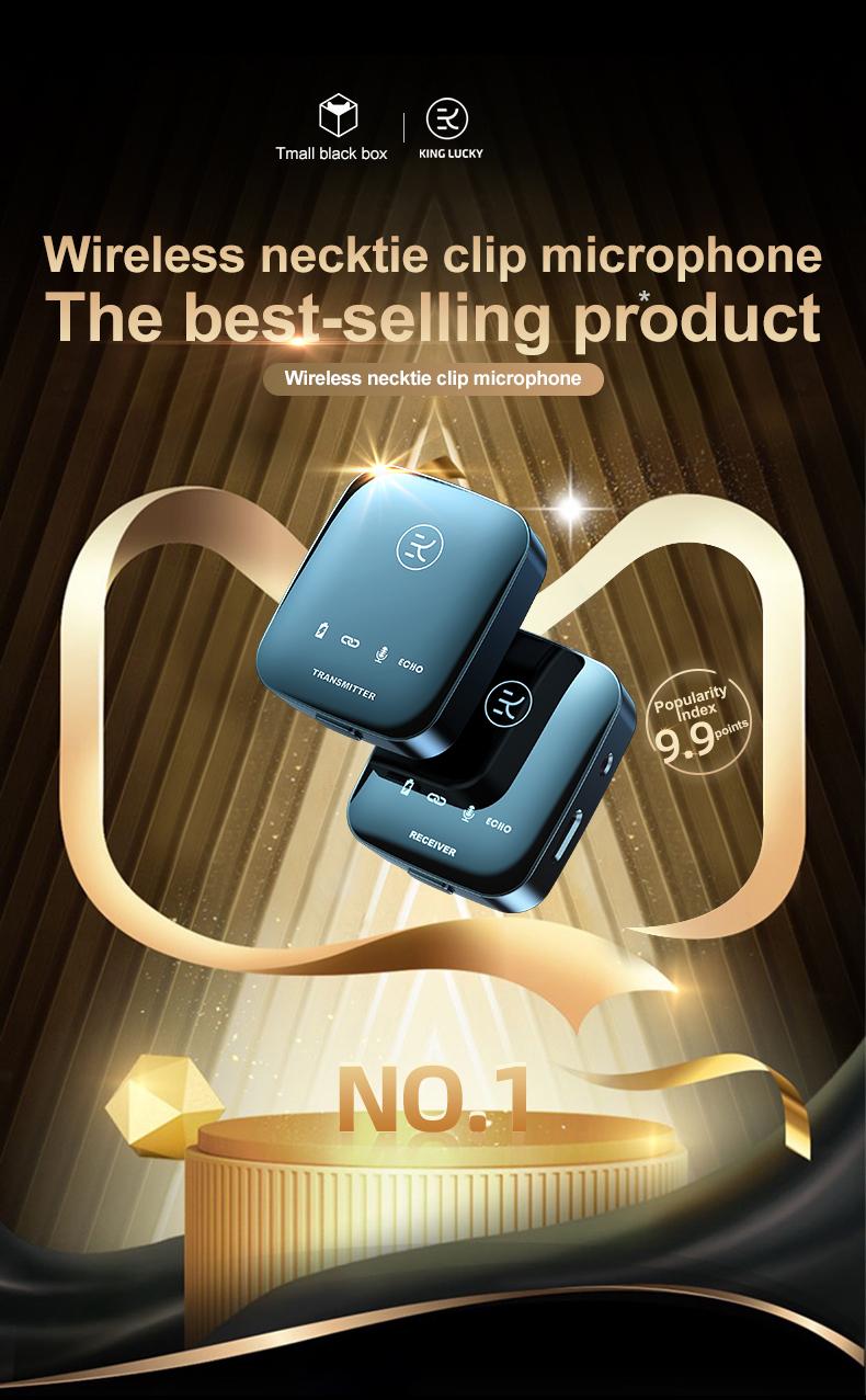 Kinglucky m18 một trong hai micrô cài áo không dây cho máy ảnh dslr máy quay phim điện thoại thông minh và máy tính bảng cho youtube Màu sắc: Tím