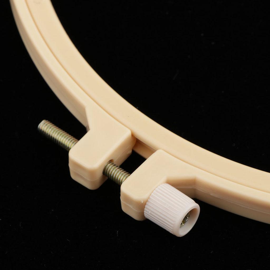 DIY Ribbon Flowers Embroidery Set with Frame for Beginner Needlework Kits Cross Stitch Series Arts Crafts Sewing Decor 7.87 inch Round