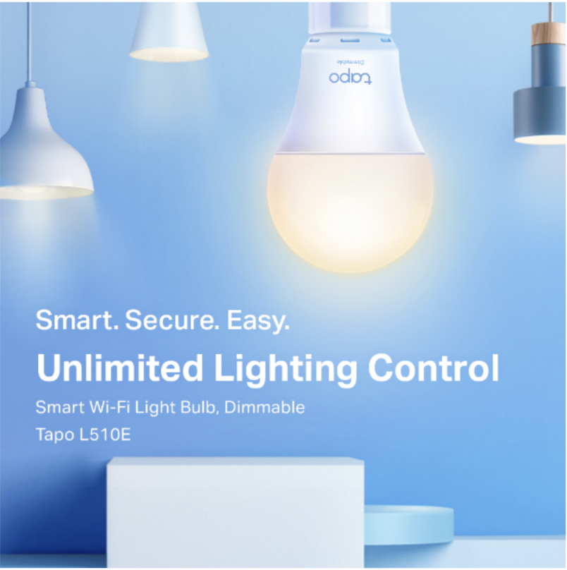 Bóng đèn thông minh TP-Link Tapo L510E - Bóng đèn ánh sáng vàng, điều chỉnh độ sáng và nhiệt màu từ xa qua app, điều khiển bằng giọng nói - Hàng chính hãng