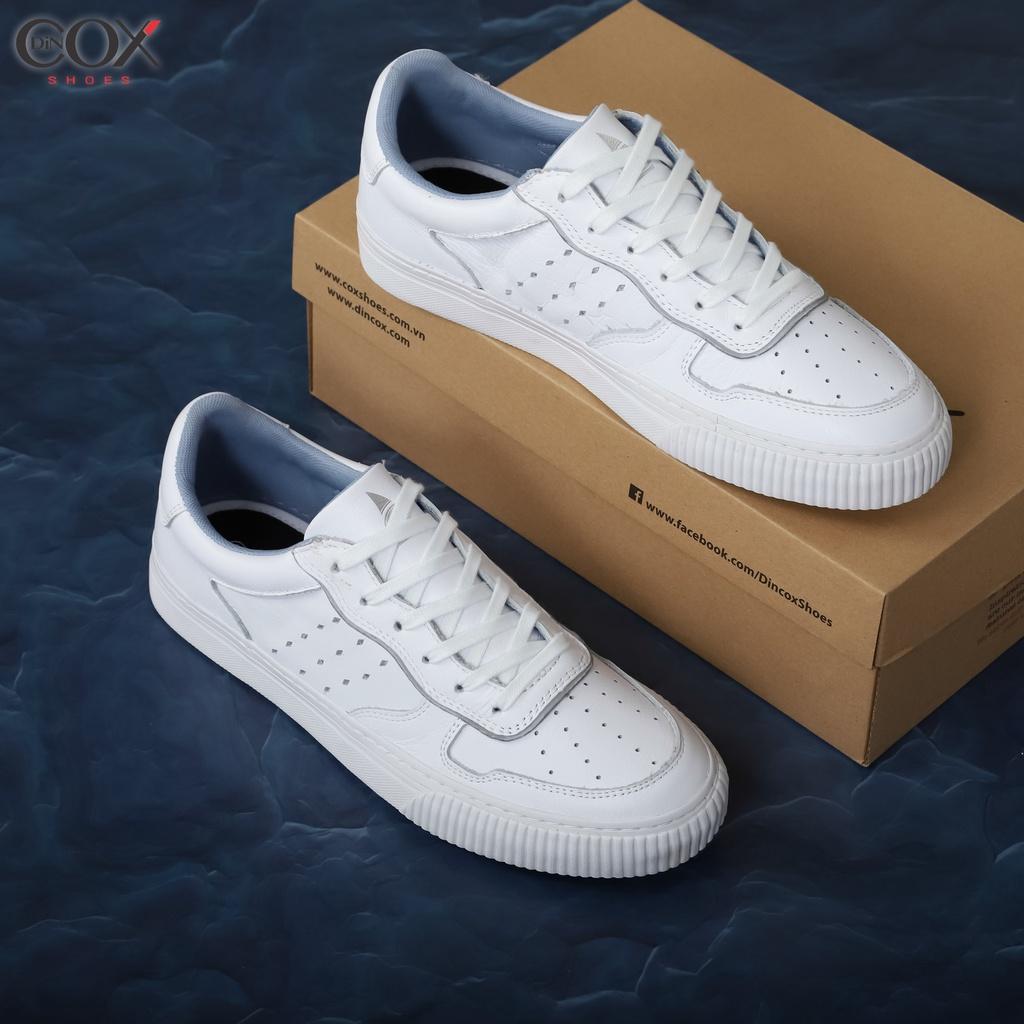 Giày Sneaker Dincox Da Bò E03 White Sang Trọng Lịch Lãm - 43