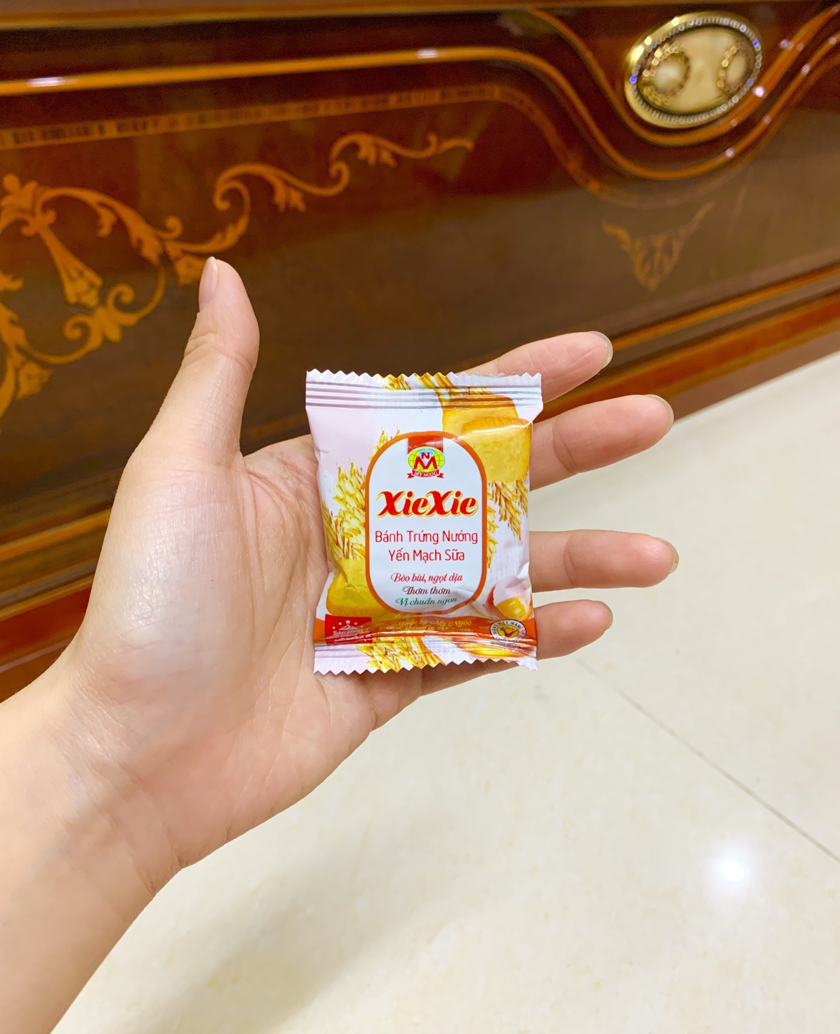 80g Bánh trứng nướng XieXie YẾN MẠCH sữa tươi MỸ NGỌC