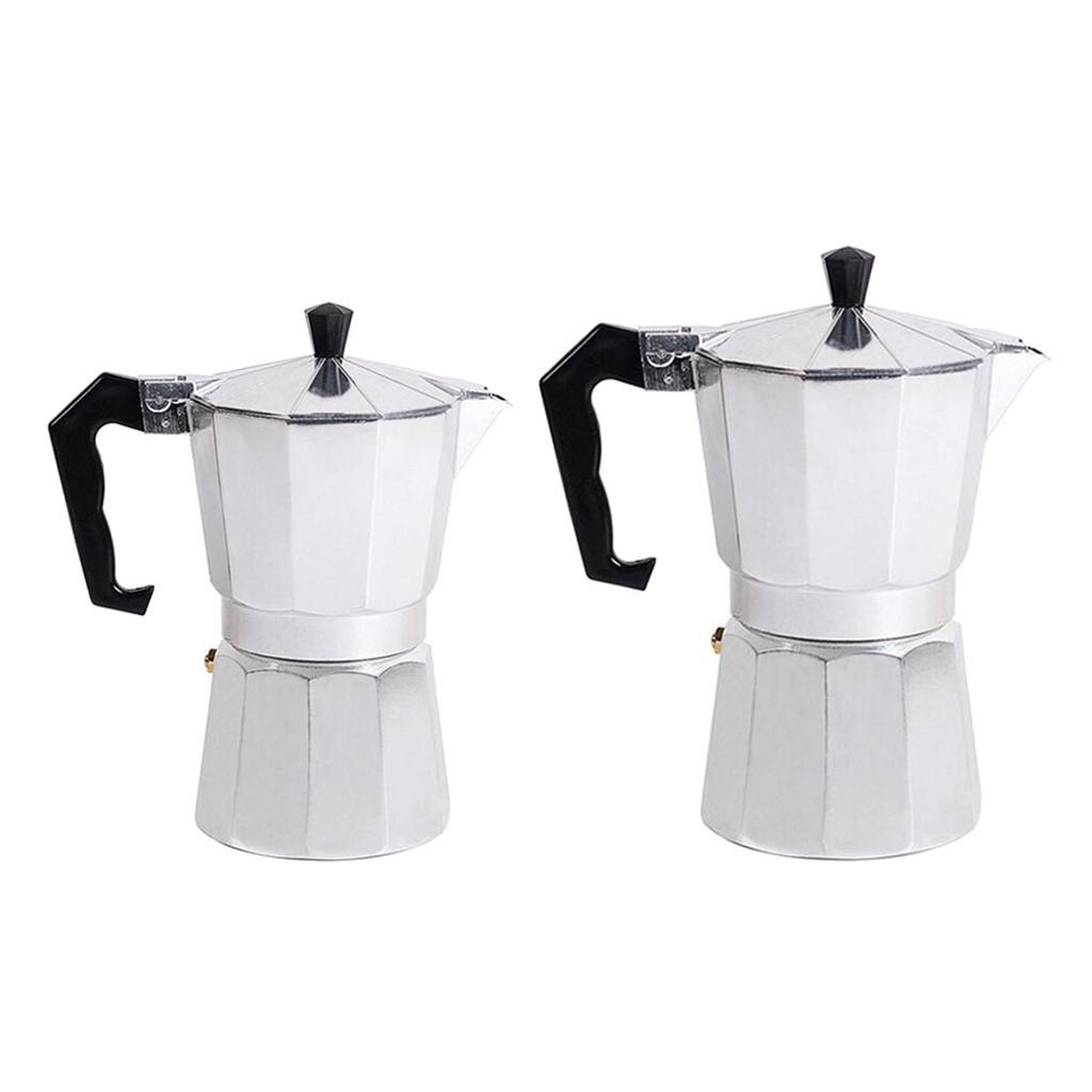 2pcs Espresso Maker Italian Espresso Coffee Maker Offee Maker Machine Pot