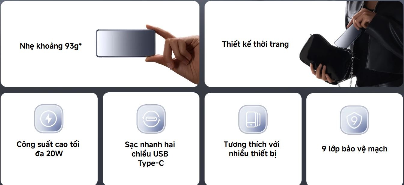 Pin sạc dự phòng Xiaomi Ultra Slim Power Bank 5000mAh BHR9624TH - GiaPhucStore | Hàng Chính Hãng