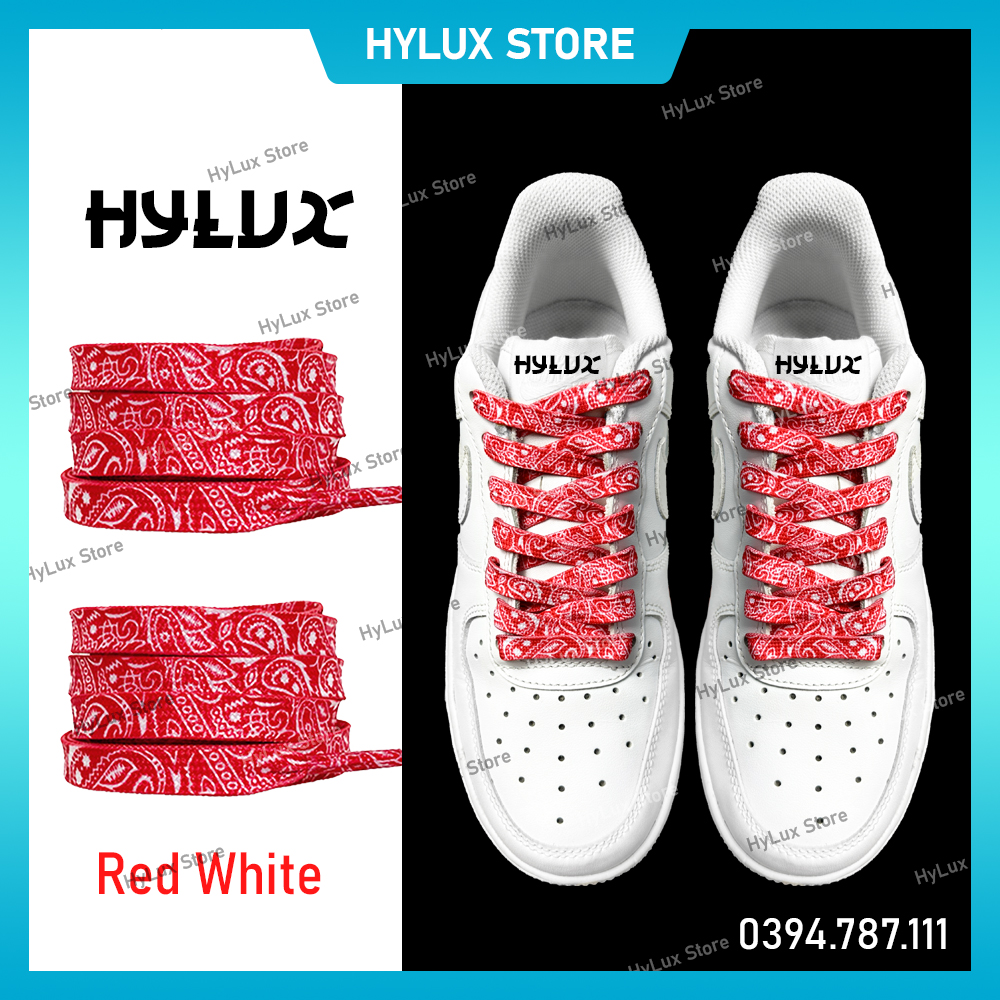 Dây giày họa tiết Paisley Bandana cho Air Force 1, Jordan 1 cao cấp - Dây giày thể thao