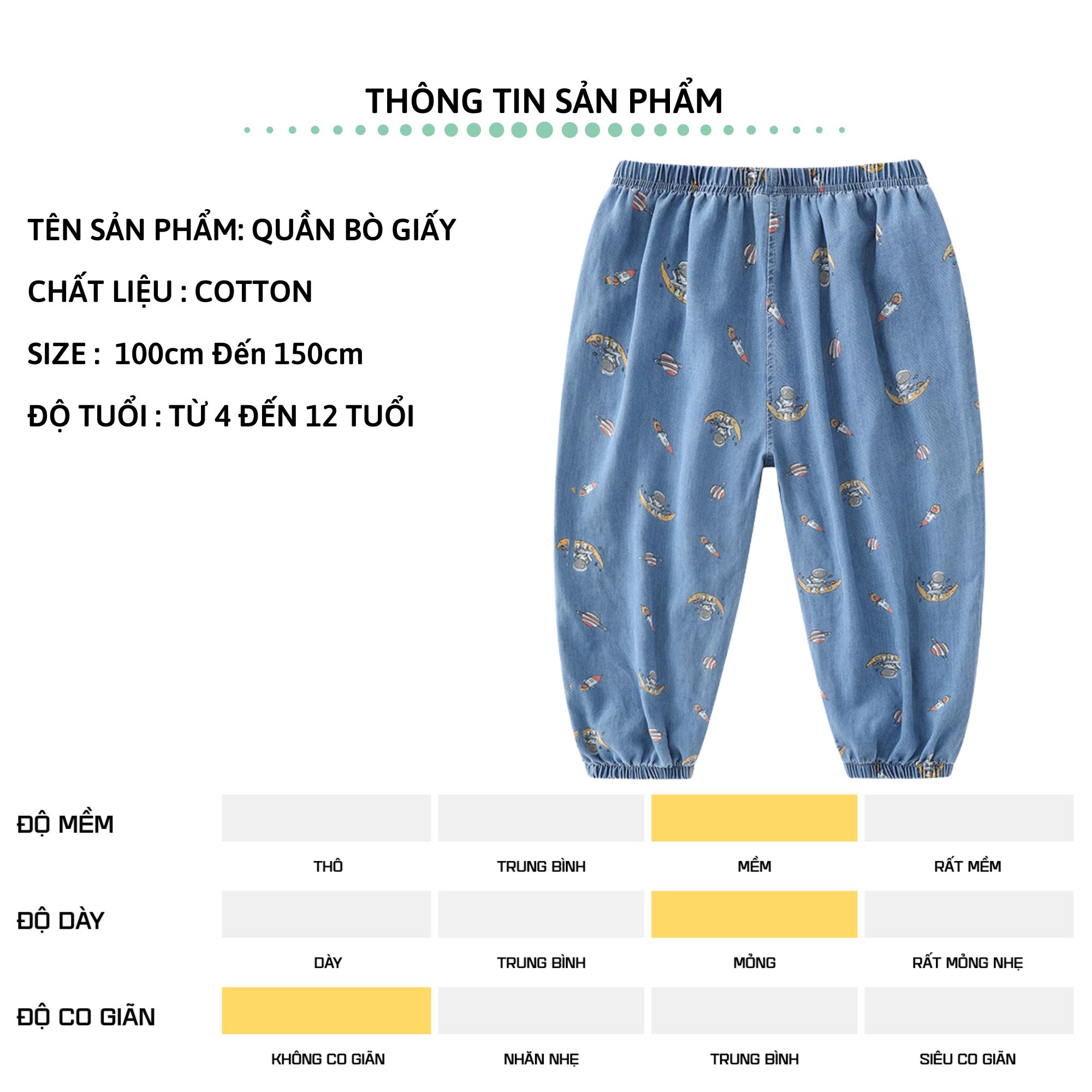 Quần dài bò giấy bé trai bé gái 27Kids quần jean mềm nam nữ vải Tencel cho trẻ từ 2-12 tuổi ULJE4