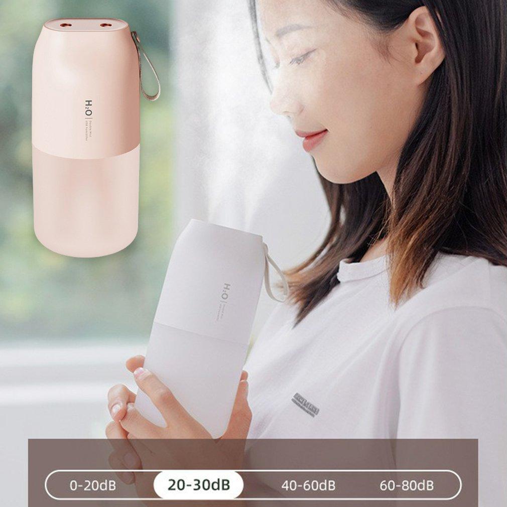 300ML Máy Tạo Độ Ẩm Không Khí USB Sạc Kép Không Dây Xịt Thơm Phòng Nước Máy Khuếch Tán Ánh Sáng Umidificador
