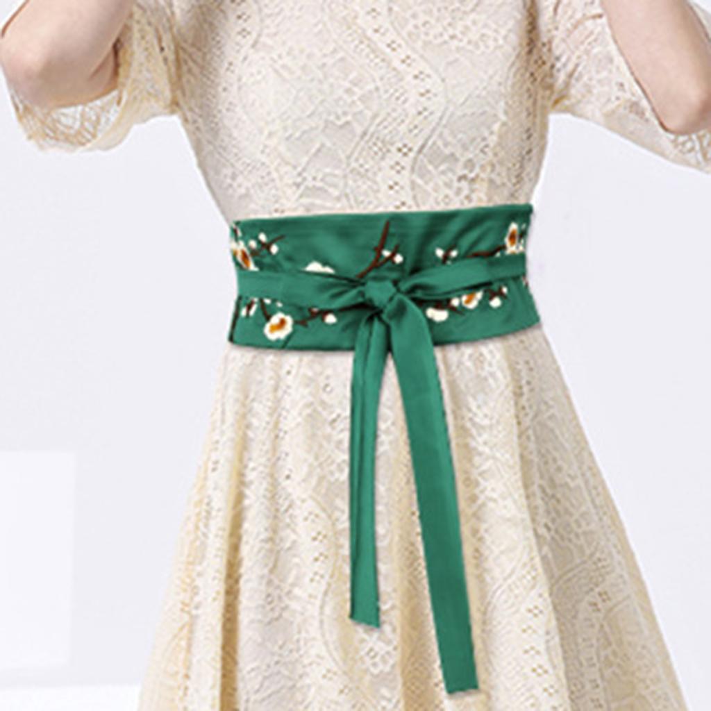 Vintage Style Embroidered Waistband Obi Belt Corset Belt For Dress