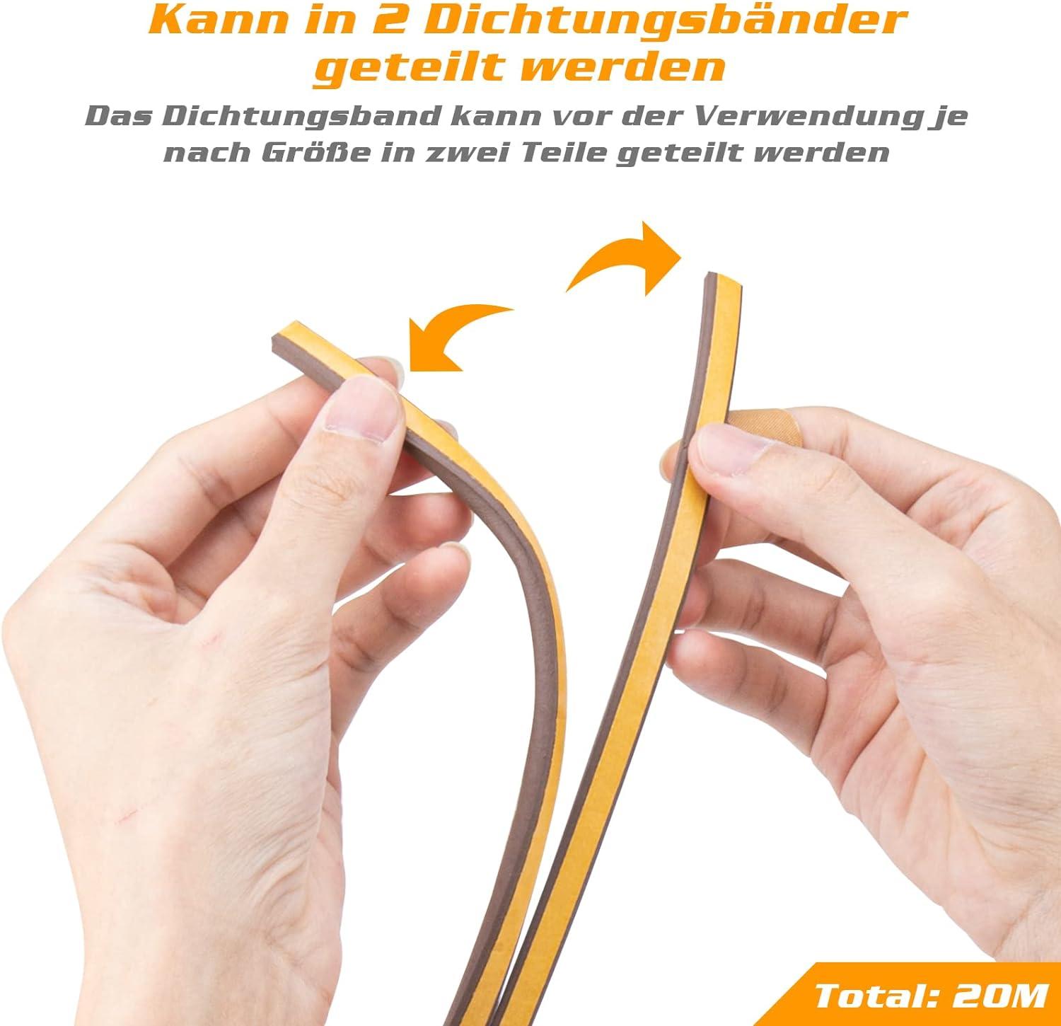 Gói 20M Dây Cói Tự Dính Chống Va Chạm Cửa Bịt Kín Dải Cửa Và Cửa Sổ để Chống Chịu Thời Tiết/Cách Âm-9Mm * 6Mm