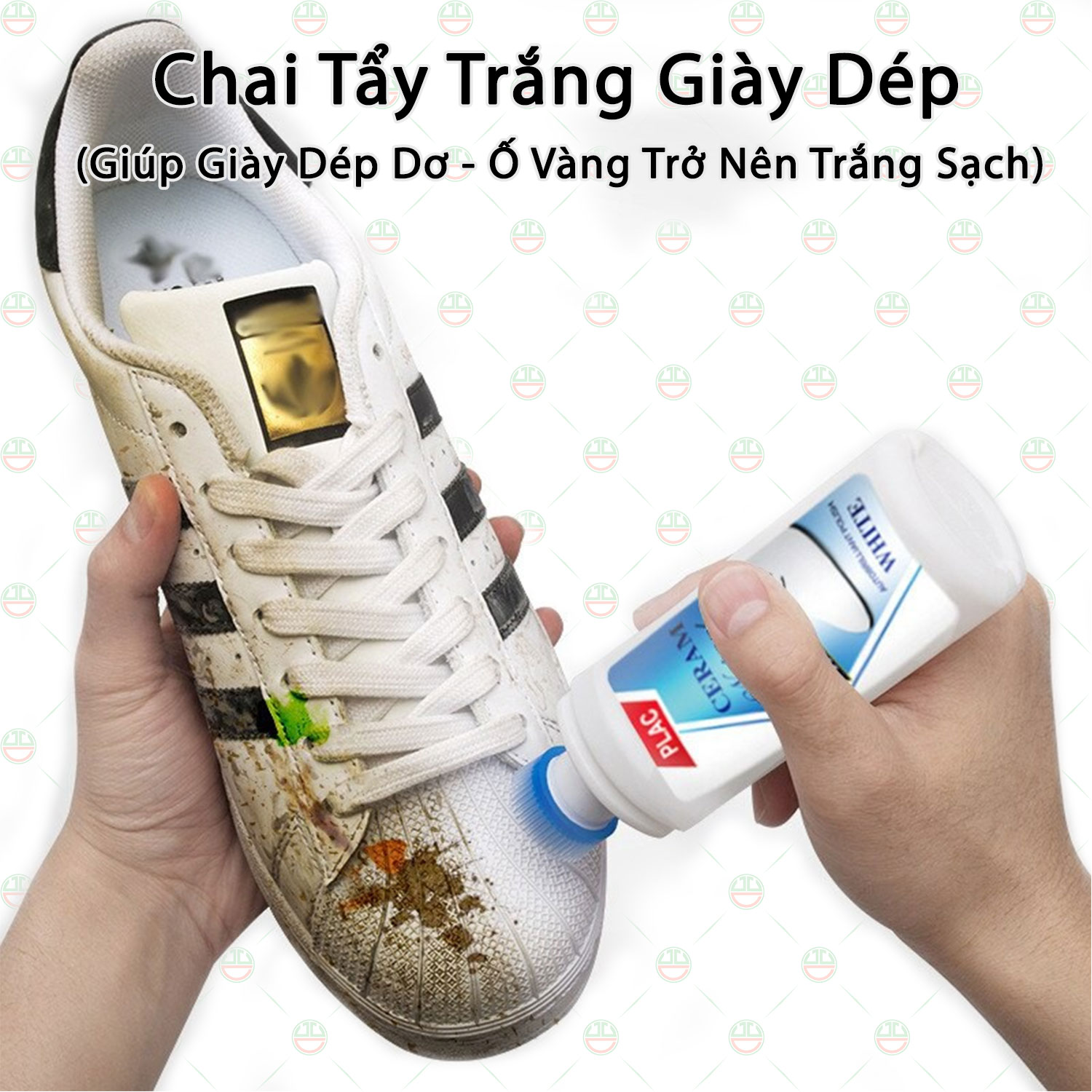 [Loại Tốt] Chai Tẩy Trắng Vết Dơ - Ố Vàng - Ẩm Mốc Giày Dép KhoNCC Hàng Chính Hãng - Nhanh Chóng và Hiệu Quả Tức Thì