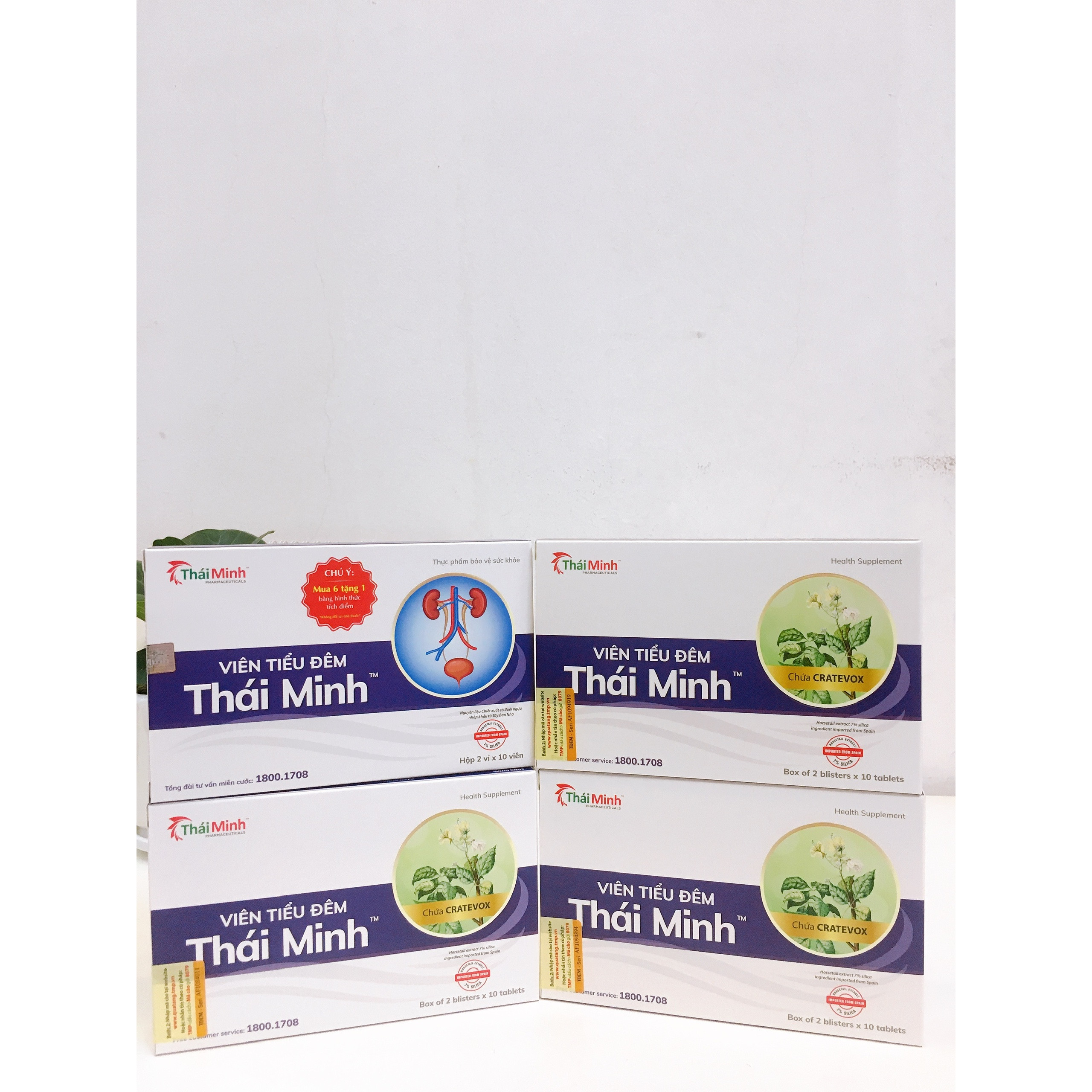 Combo 4 hộp Viên Tiểu Đêm Thái Minh