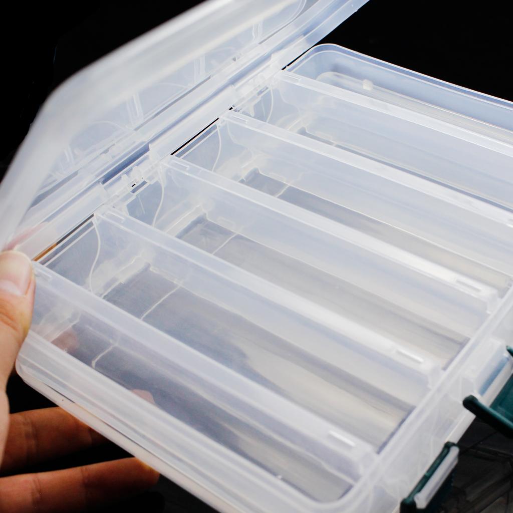 Fishing Tackle Box Double-sided Durable Fishing Tools Case with Dividers