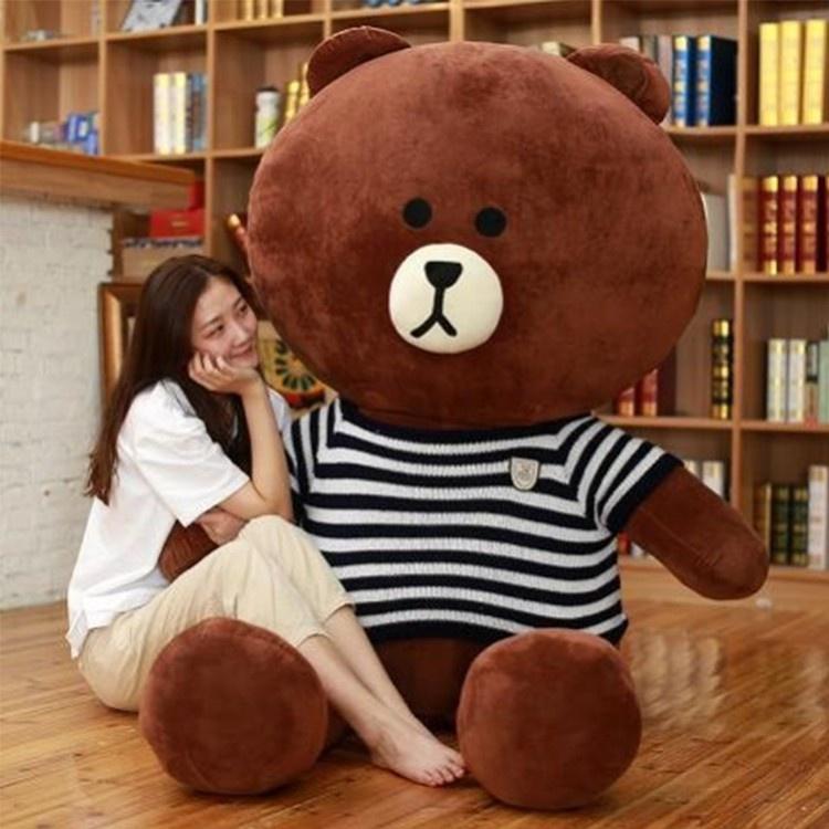 Gấu bông to Brown,gối ôm hình thú nhồi bông Brown siêu cute, gối ôm cho bé mềm mịn 1m5 / 1m1 / 95cm