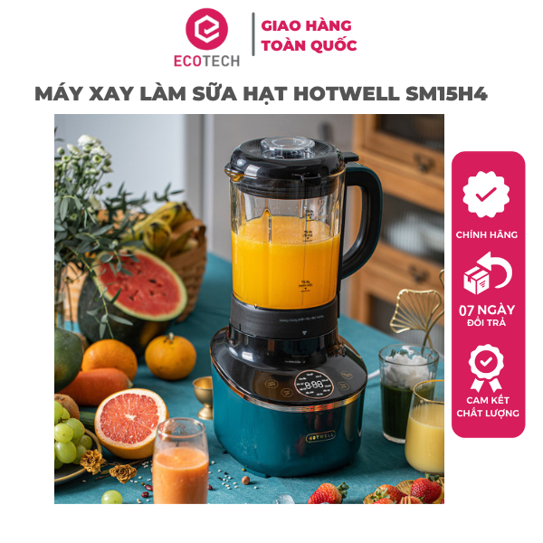 Máy làm Sữa Hạt HOTWELL SM15H4, Bảo Hành 12 Tháng, 1 Đổi 1 Trong 100 Ngày - Hàng Chính Hãng