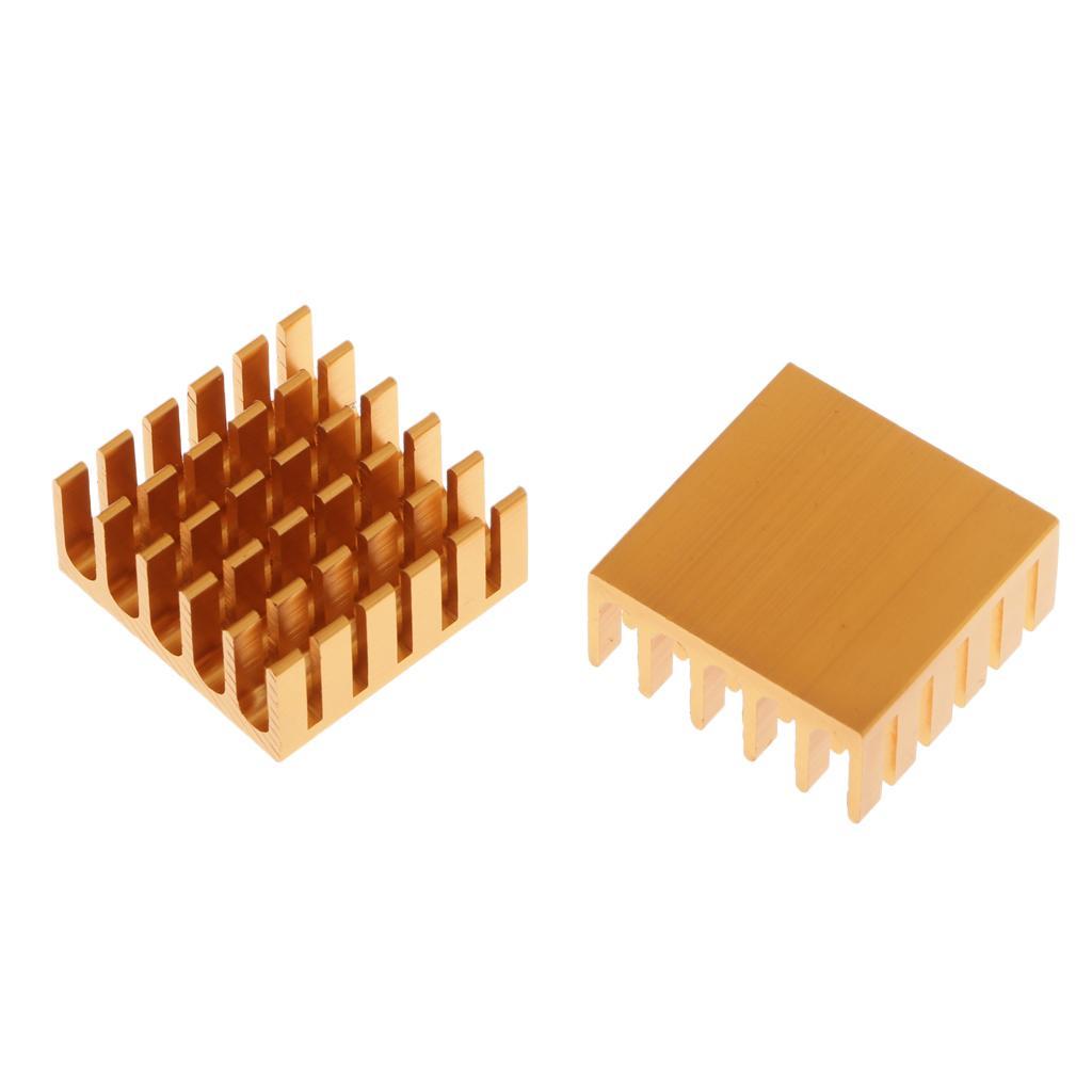 10PCS Aluminum  Cooling Fin   22x22x10mm for CPU LED