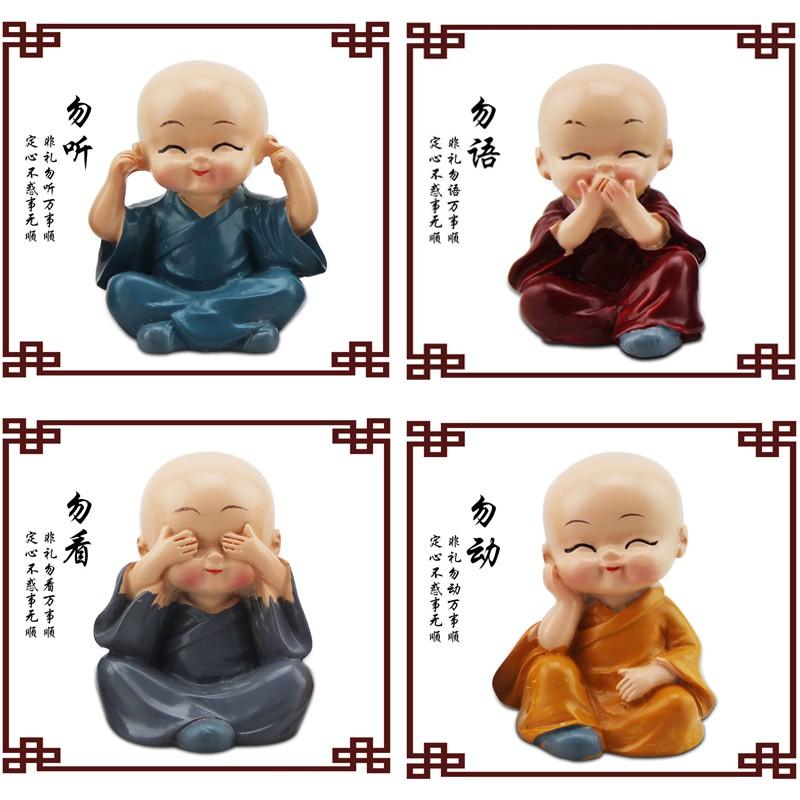 Bộ Tượng Tứ Không Phong Thủy 4 Tư Thế Trang Trí Xe Hơi, Bàn Làm Việc