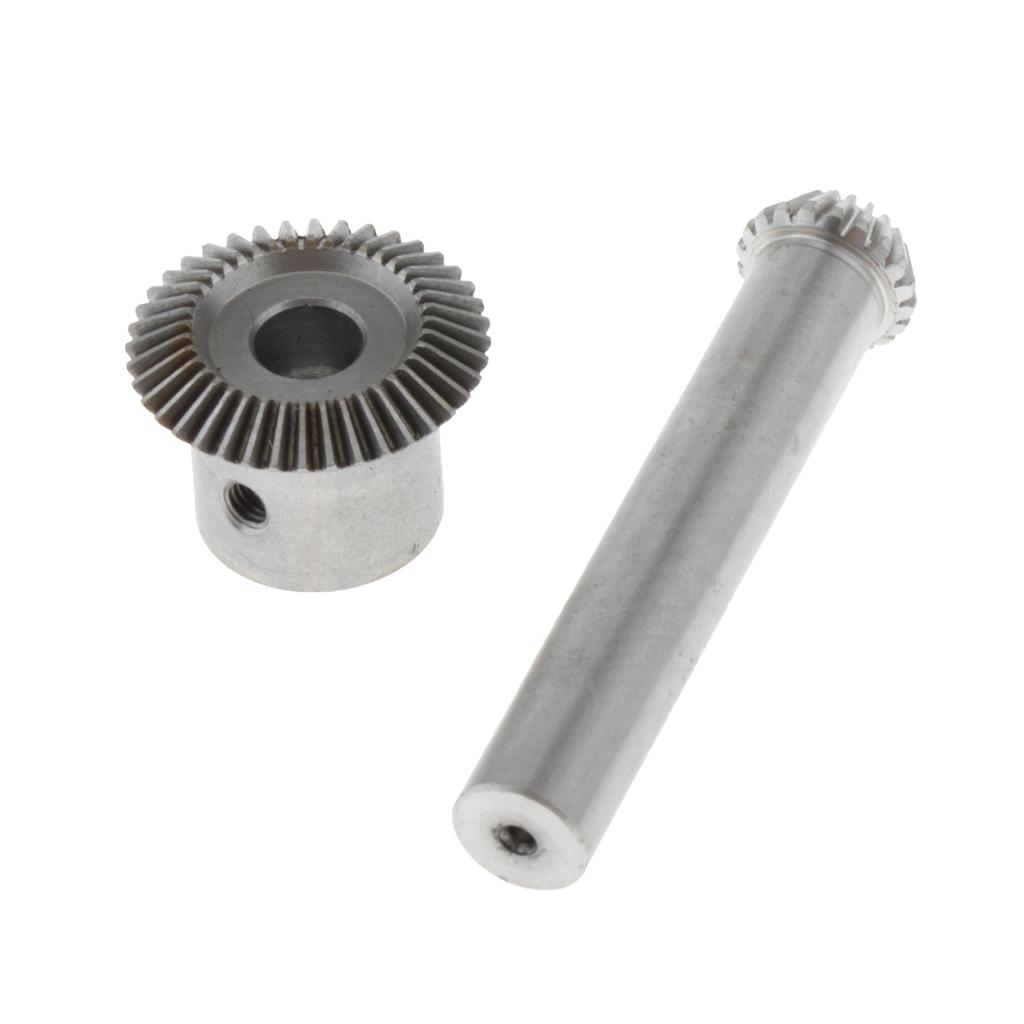 Inox 0.5 Mô Đun 20 Răng & 40 Răng Vát Gear Bộ 6 Mm Đường Kính Lỗ Khoan.