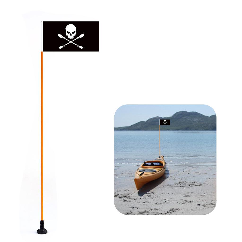 Marine Boat Kayak Safety Flag with Mount and Pole for Kayaking Sailing Fishing