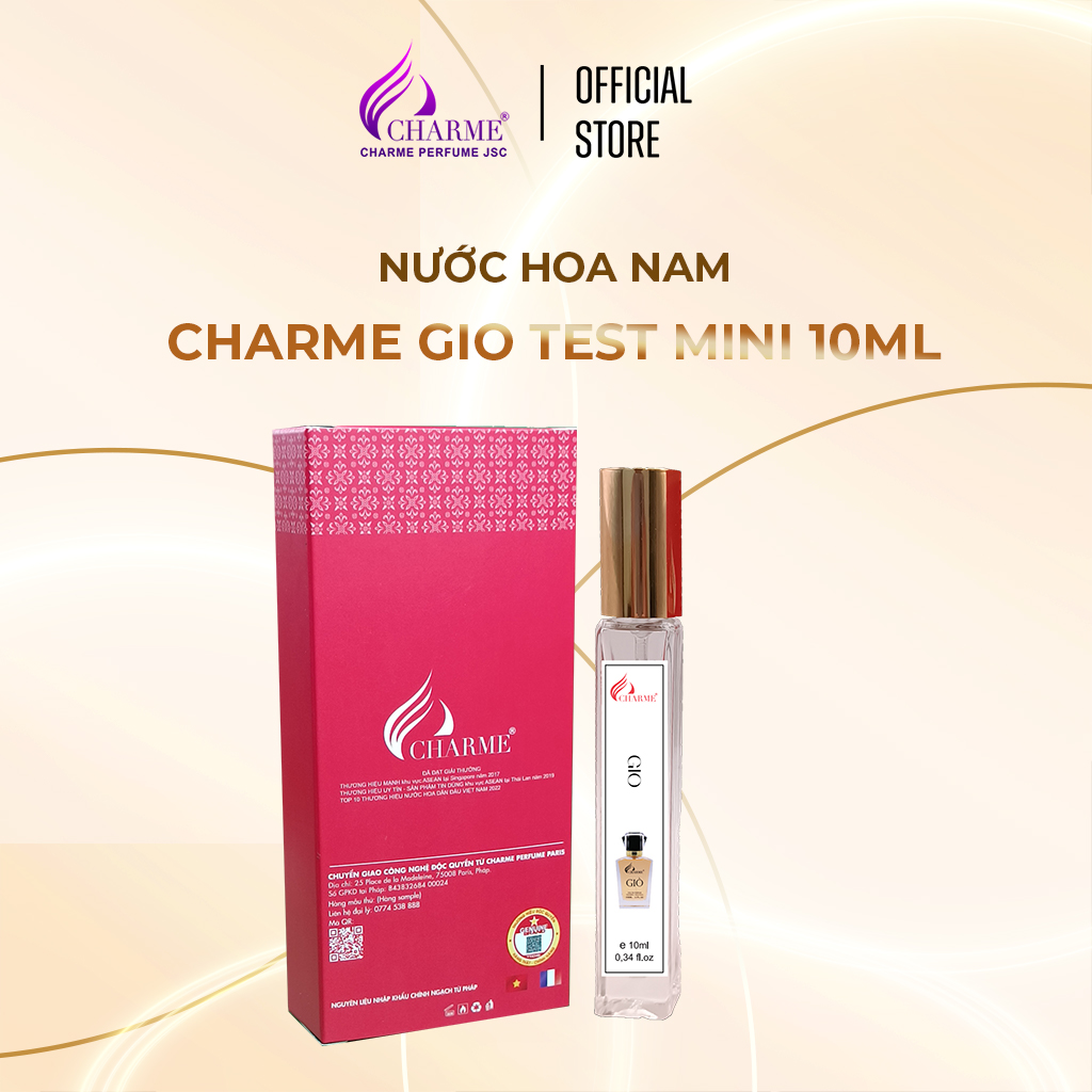 Nước hoa nam cao cấp Charme Giò 10ml chai Test mini hương trái cây ngọt ngào ấm áp lưu hương lâu