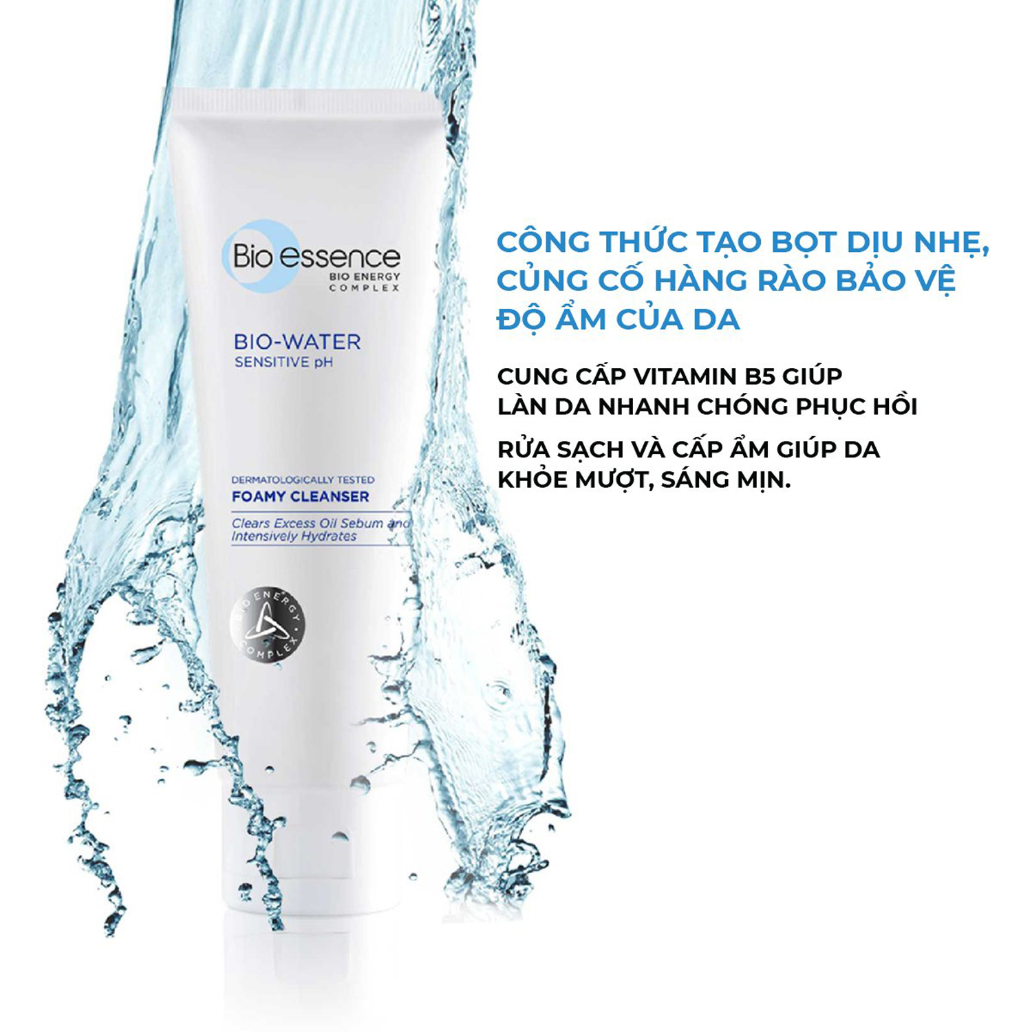 Sữa rửa mặt cấp ẩm và phục hồi Bio Essence Bio-Water B5 Foamy Cleanser 100g