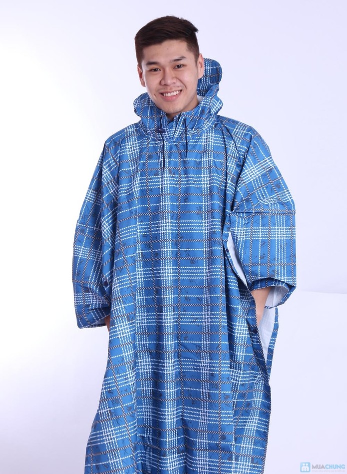 Áo mưa cánh dơi mẫu caro
