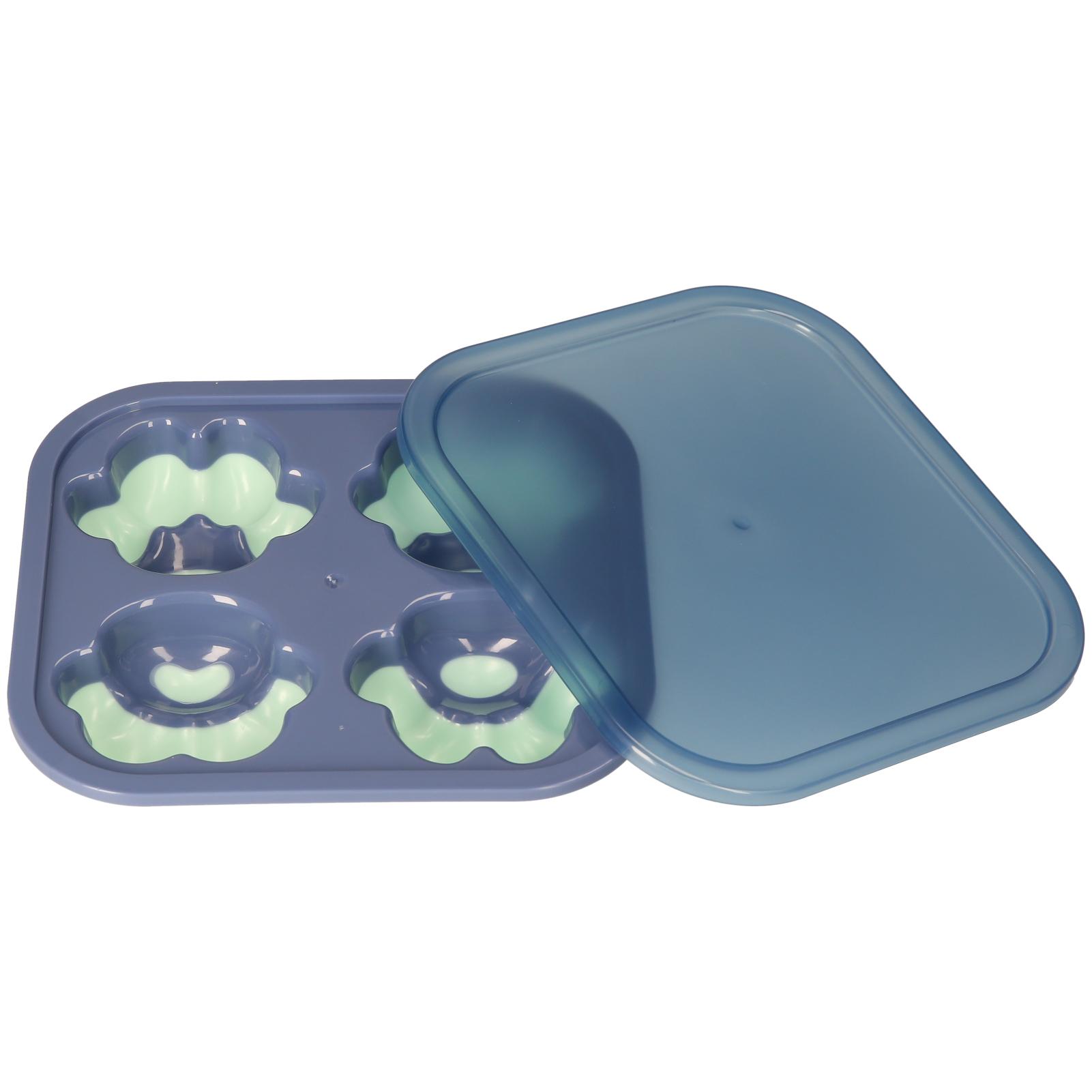 Khuôn silicon làm đá viên hình chân mèo có nắp đậy