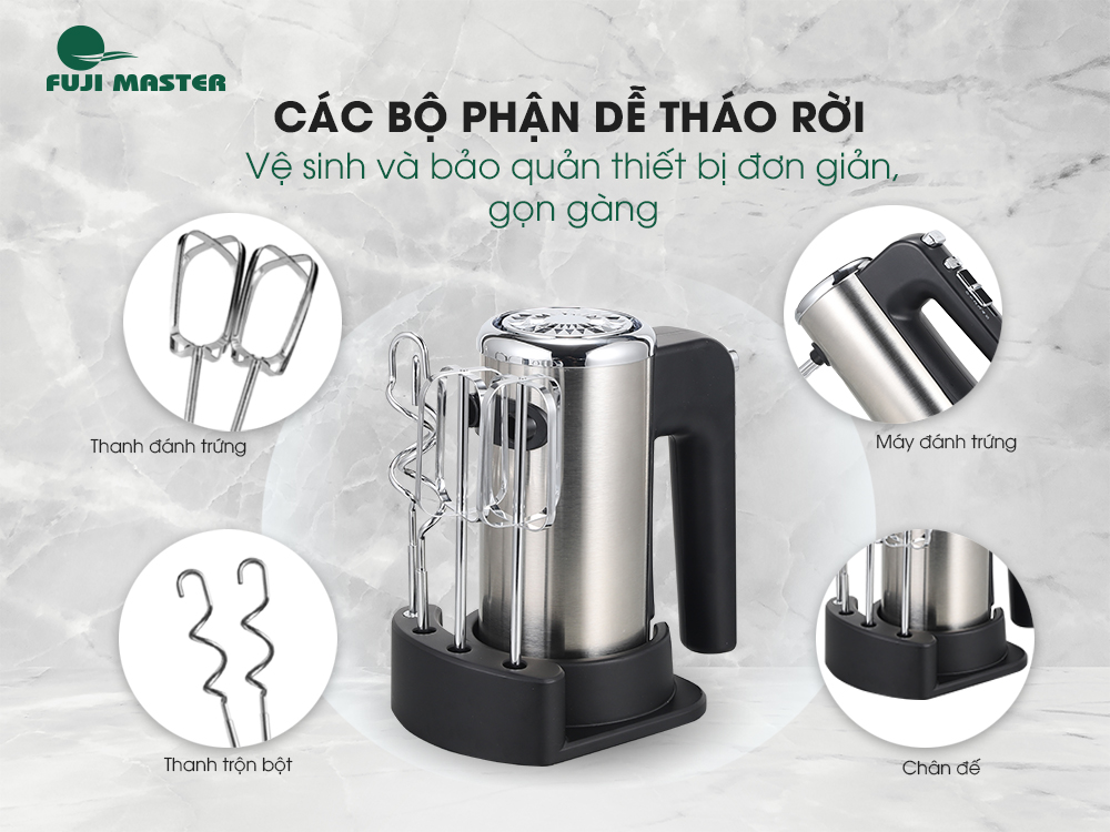 Máy Đánh Trứng Cầm Tay Mini Fuji Master FJM-1122 - Hàng chính hãng