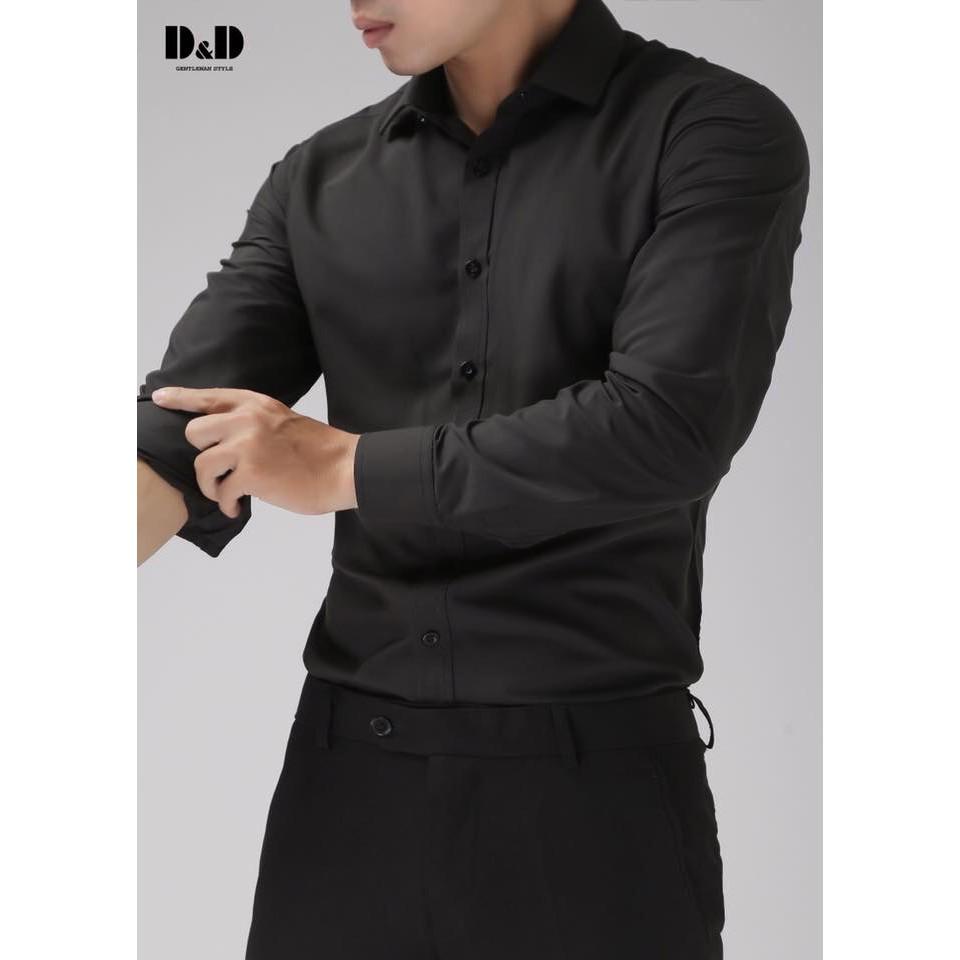 ÁO SƠ MI NAM DÀI TAY THỜI TRANG CAO CẤP AKHOI877+ TẶNG KÈM ÁO THUN TRƠN