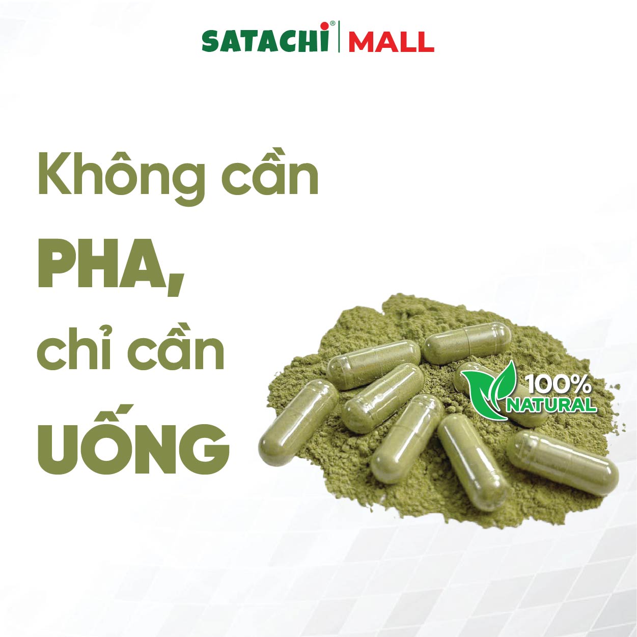 Viên Bột Ngò Rí Nguyên Chất SATACHI – 100% Từ Ngò Rí – Dạng Viên Tiện Lợi – Hộp 180 viên