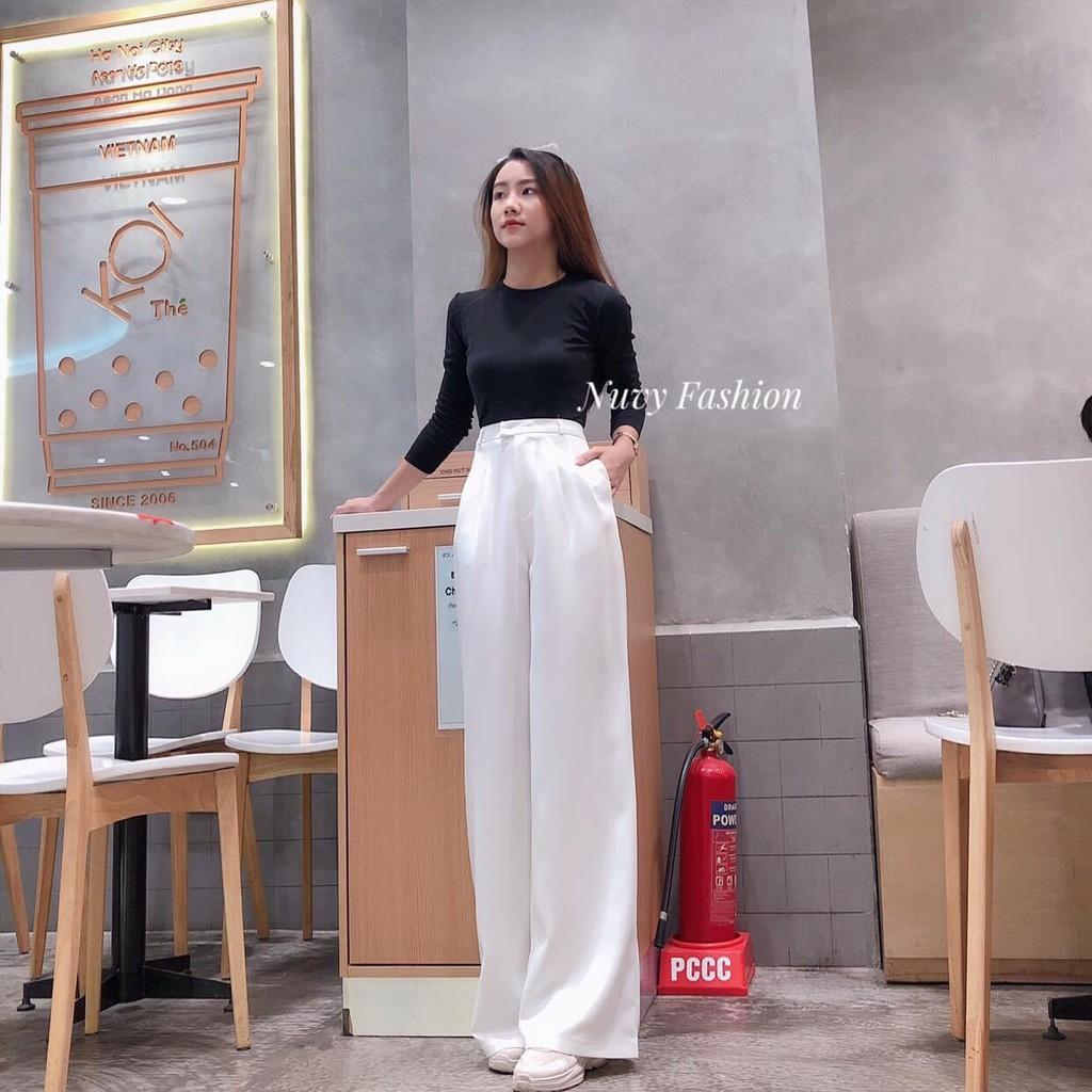 Quần ống rộng culottes xuông dài 100cm