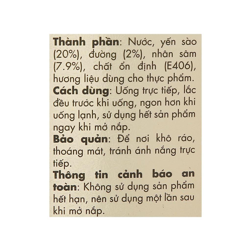 Lốc 6 lọ Yến sào win'sNest Tổ yến chưng sẵn 20% nhân sâm ít đường 420ml