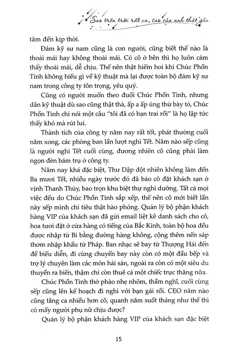 Sách Sao Trên Trời Rất Xa, Sao Của Anh Thật Gần