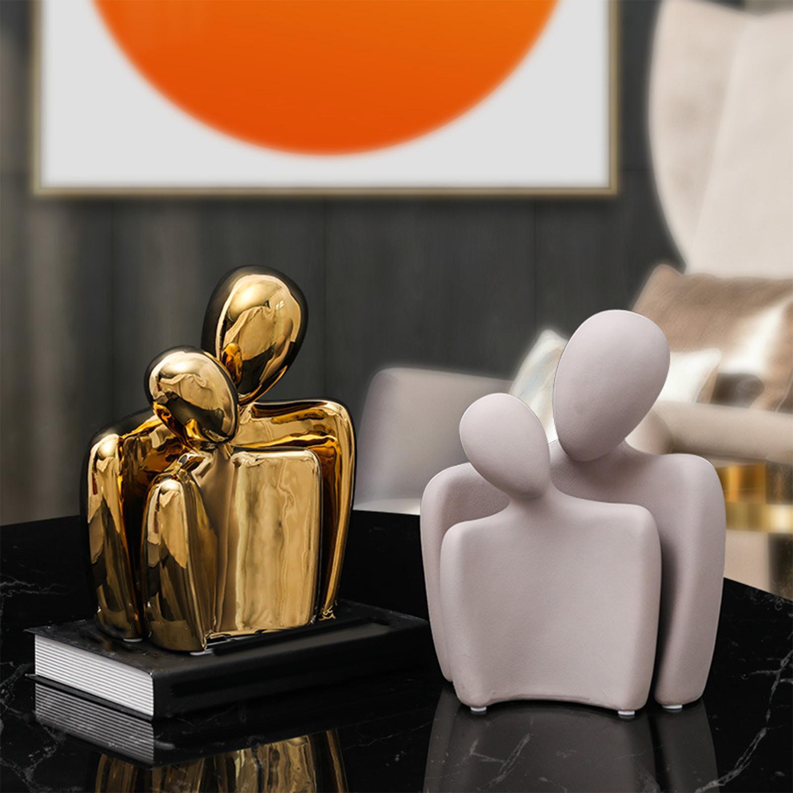 Abstract Lover Statue Modern Couple Figurine for Home Living Room Decoration