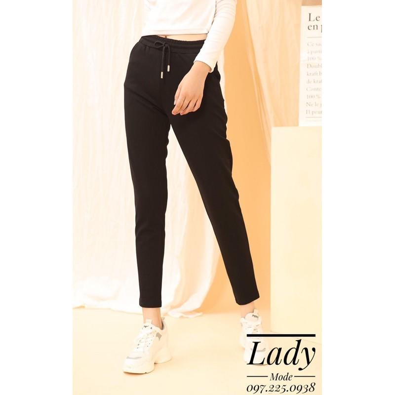 Quần jogger ️ ️ Quần jogger phong cách baggy trơn, chất mỳ Hàn dày dặn, co giãn - lady mode