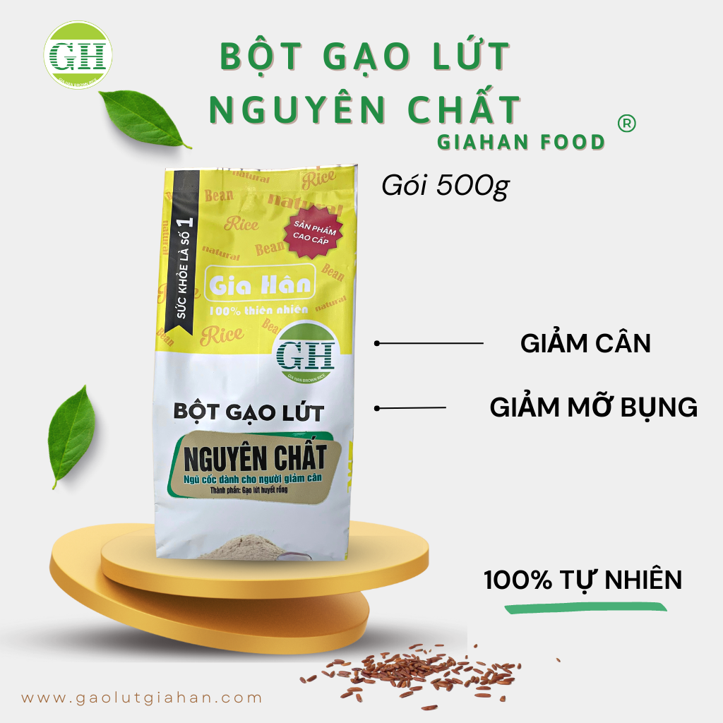 Bột gạo lứt giảm cân,Bột gạo lứt giảm mỡ bụng GIAHAN FOOD [ 500g ...