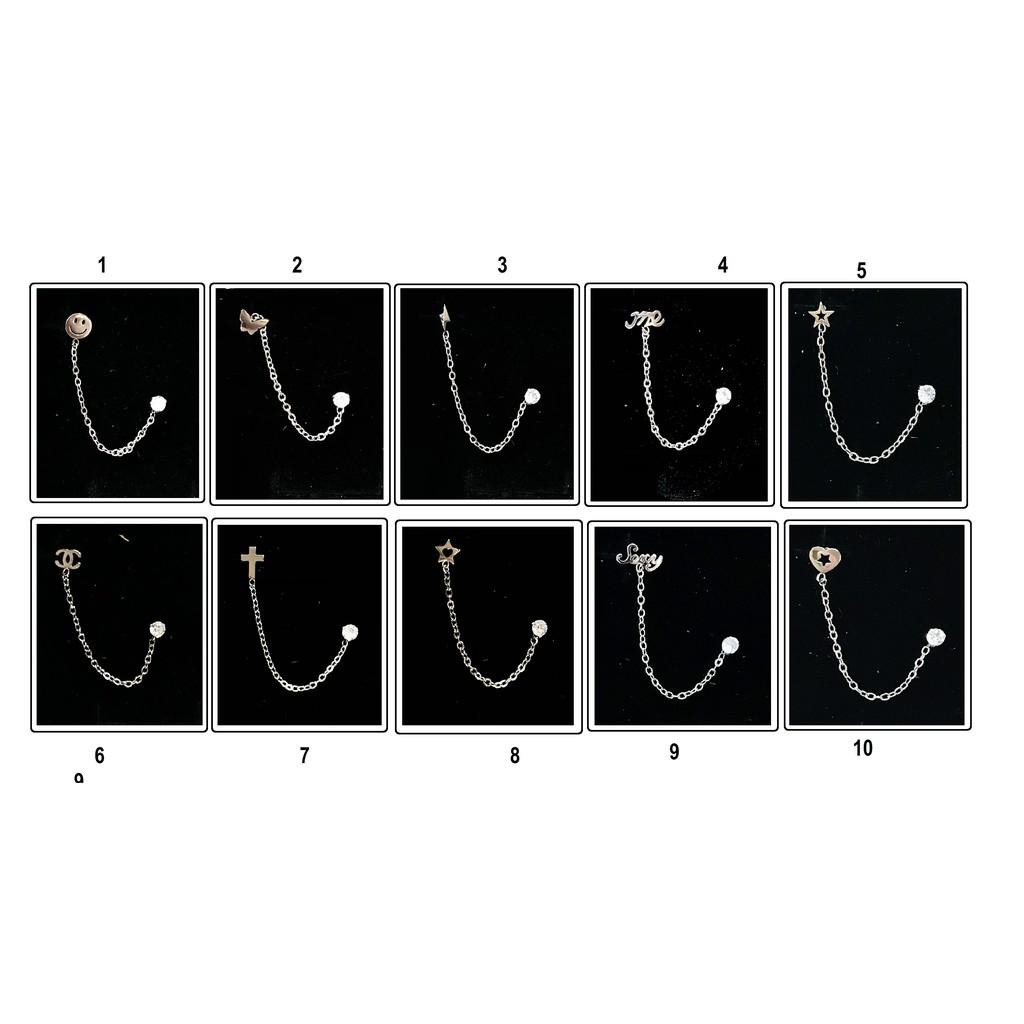KHUYÊN TAI XÍCH 2 LỖ HÌNH HÀN QUỐC