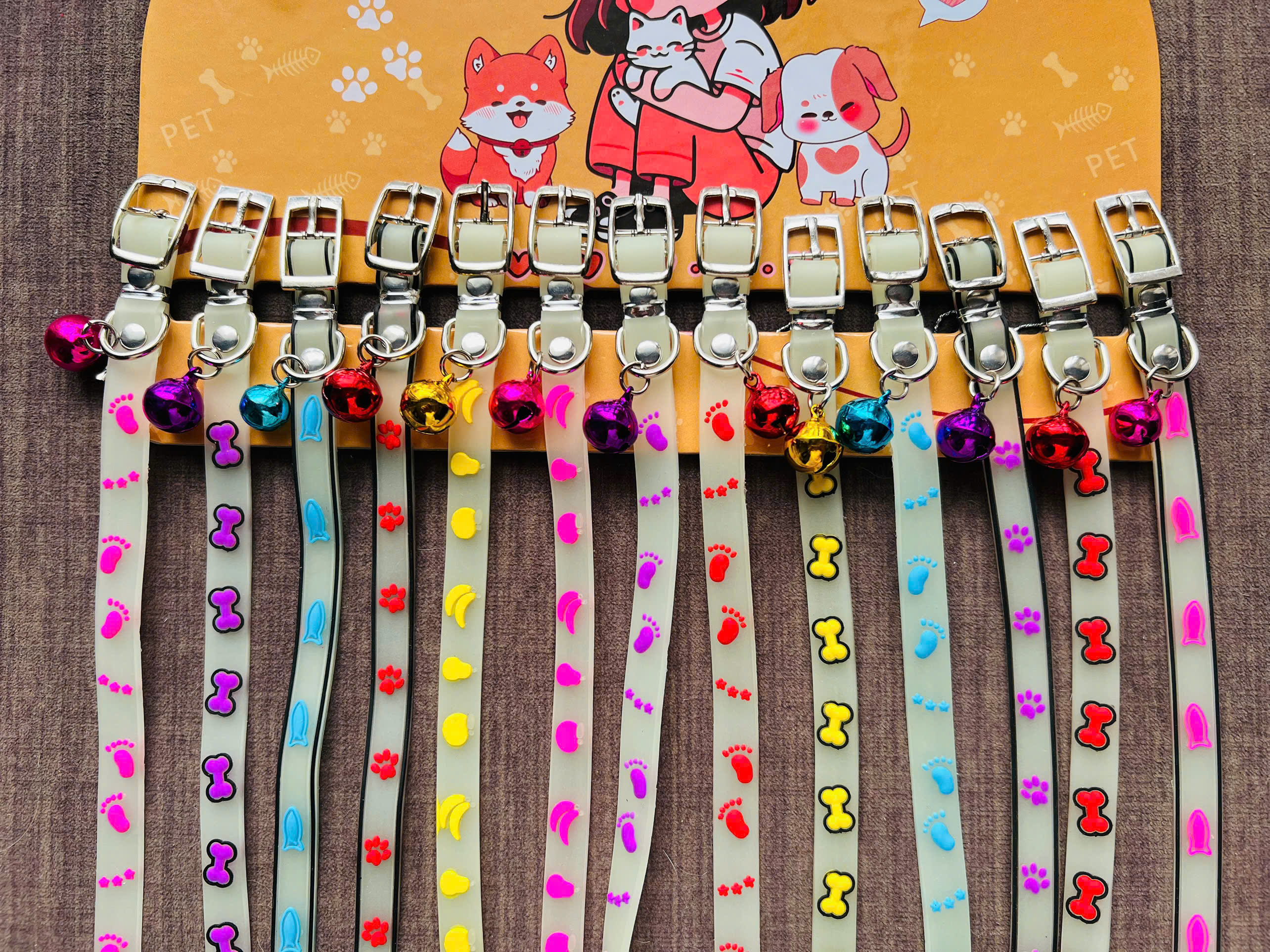 VÒNG CỔ PHÁT QUANG DỄ THƯƠNG SIZE 16-24CM CHO THÚ CƯNG CHÓ MÈO