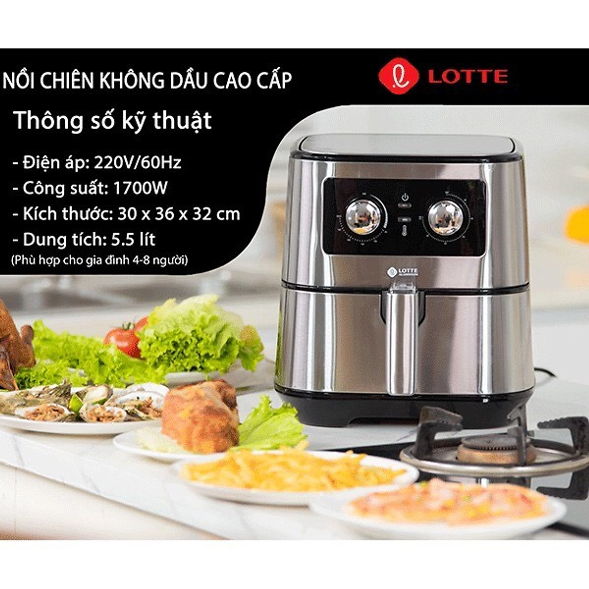 Nồi chiên không dầu LOTT_E LTS-AF5SM